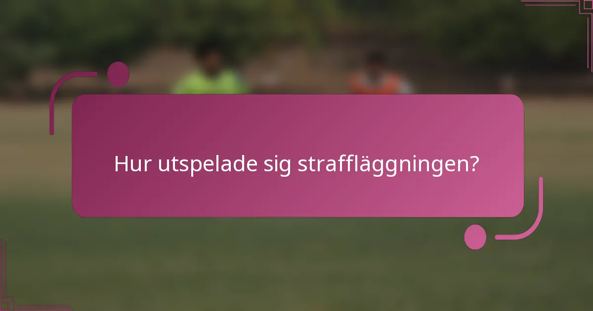 Hur utspelade sig straffläggningen?